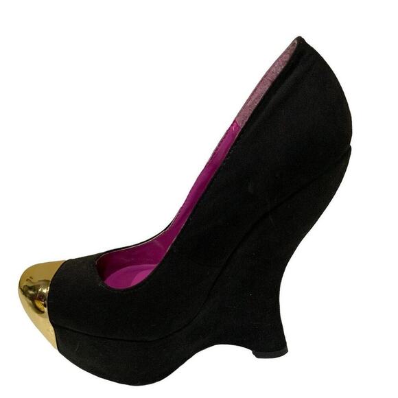 Yoki Shoes Women's Size 5.5 Closed Toe Wedge Pump Platform Slip On High Heel - Picture 2 of 9